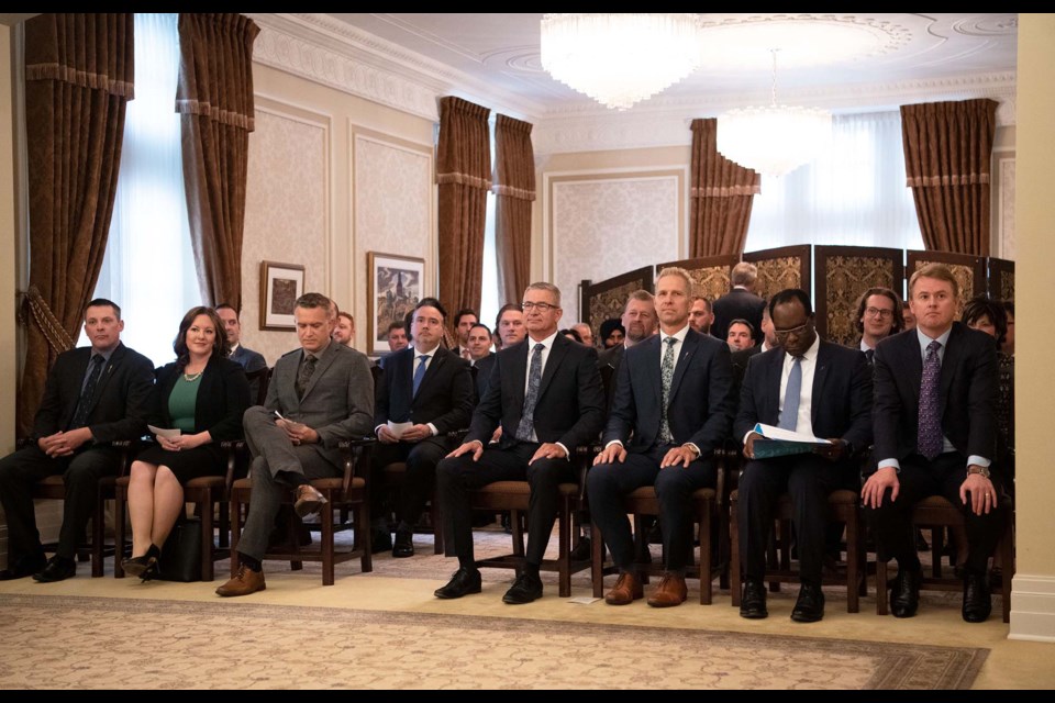 Alberta Premier, Danielle Smith, announced her new cabinet, including UCP Morinville-St. Albert MLA, Dale Nally, who was sworn in as Minister of Service Alberta and Red Tape Reduction on Oct. 24, 2022. CHRIS SCHWARZ/ Government of Alberta
