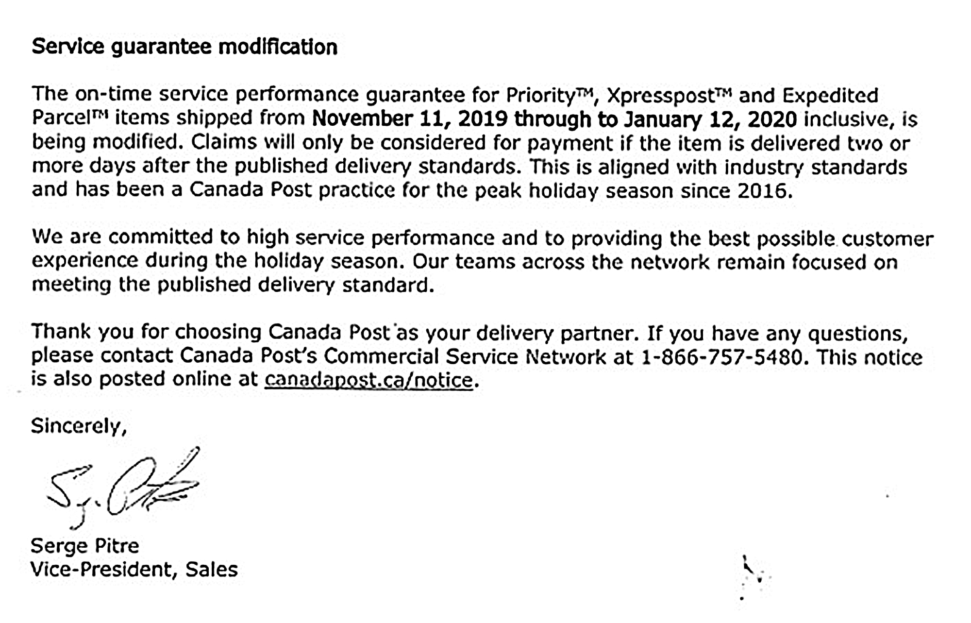 Canada Post letter surge 2 new