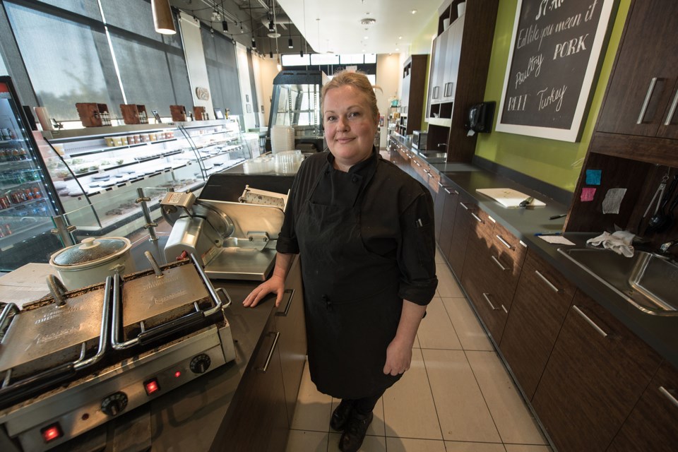 Sarah Radloff, chef/owner, in Sarah's Kitchen in St. Albert on Tuesday, Oct. 1, 2019. JOHN LUCAS/St. Albert Gazette
