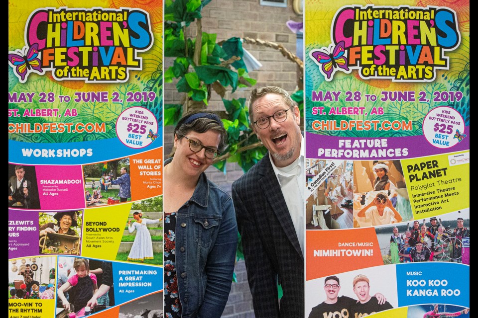 International Children's Festival Professional Programming Presenter Caitlin North and Paul Pearson, the new festival co-ordinator are gearing up for the annual St. Albert event that will see thousands of visitors and hundreds of performers turn downtown into a colourful and festive display. CHRIS COLBOURNE/St. Albert Gazette