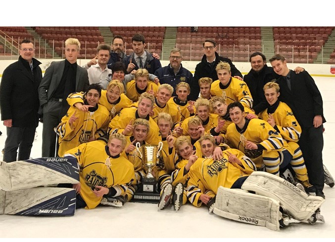 MIGHTY CRUSADERS – The St. Albert Source for Sports Crusaders swept the Camrose Vikings in the best-of-five Northern Alberta Midget AA Hockey final as the repeat winners of the playoff championship. The Crusaders finished 40-5-3 in league, provincial and playoff action after Monday’s 4-0 win at Go Auto Arena. Overtime goals by Ethan Pool in game one in St. Albert and Hayden Carlson in game two in Camrose set the stage for the series clincher for the Crusaders while going 10-0-1 in the playoffs. The provincial bronze medallists were ranked No. 1 in the regular season at 26-4-2 (144 GF/66 GA).
Supplied photo