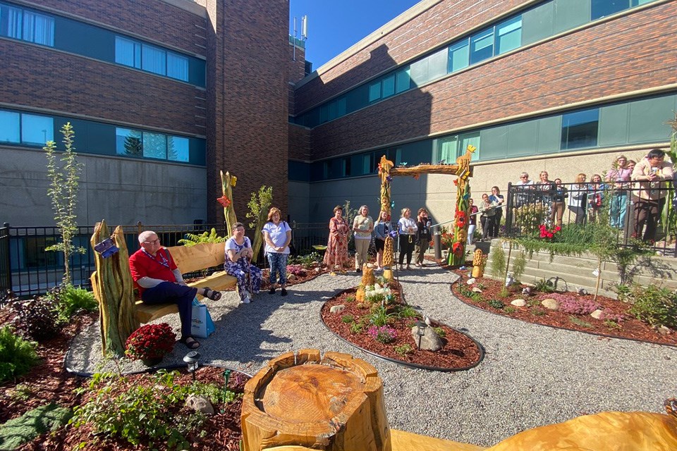 Celebrating the completion of Phase One of the magnificent Healing Garden at the Sturgeon. This community garden is all thanks to a community of support!
