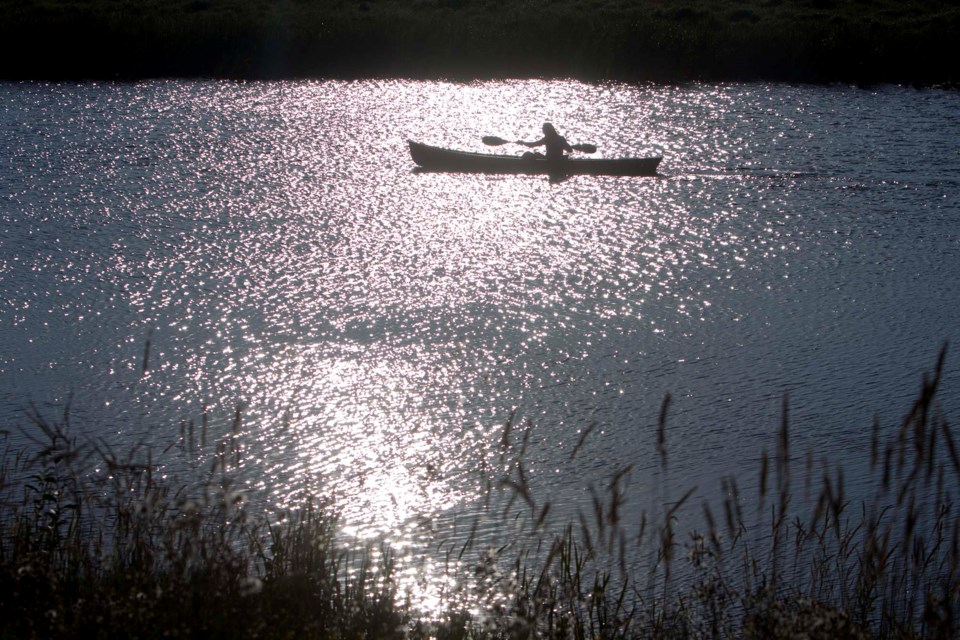 kayaker on big lake-CC-3009 CC