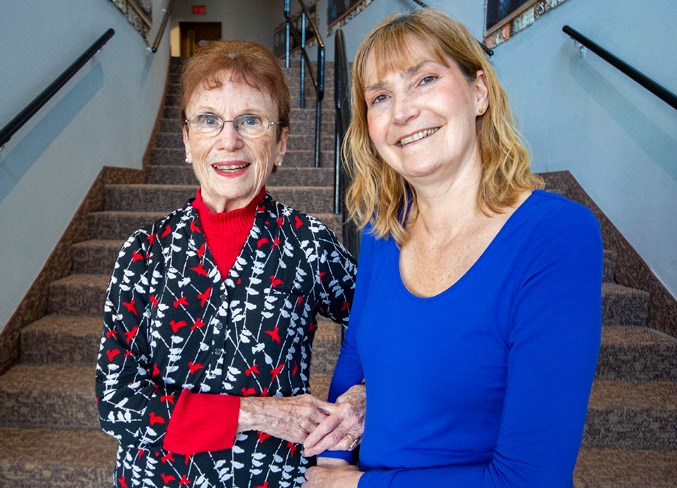 The International Children’s Festival of the Arts is looking for about 600 volunteers for the upcoming event and St. Albert residents and good friends Maureen Beattie, right, and Carolyn Dunlop are using their holiday time to volunteer a full week at the festival. The event, celebrating its 25th anniversary this year, runs May 28 to June 2.
CHRIS COLBOURNE/St. Albert Gazette