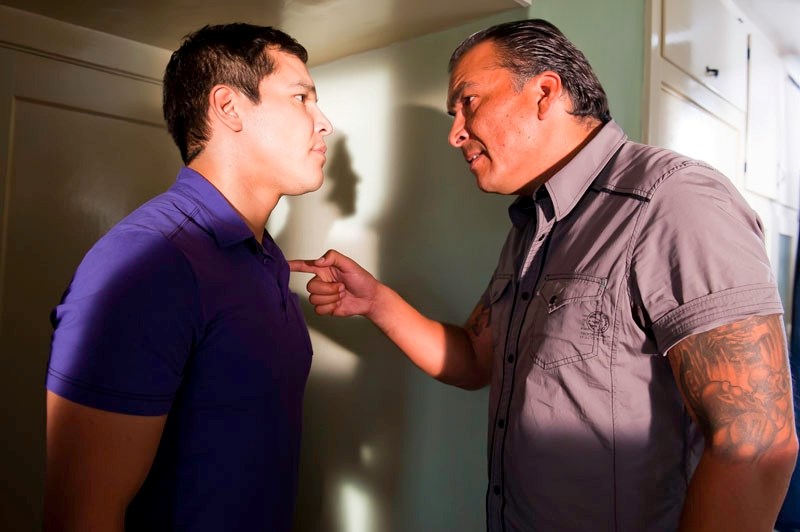 Eric Schweig (right) stars as Chief Andy Fraser