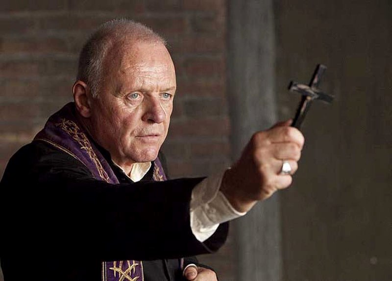 Father Lucas (Anthony Hopkins) introduces young seminary student Michael Kovak (Coline O&#8217;Donoghue) to the darker side of faith in The Rite.