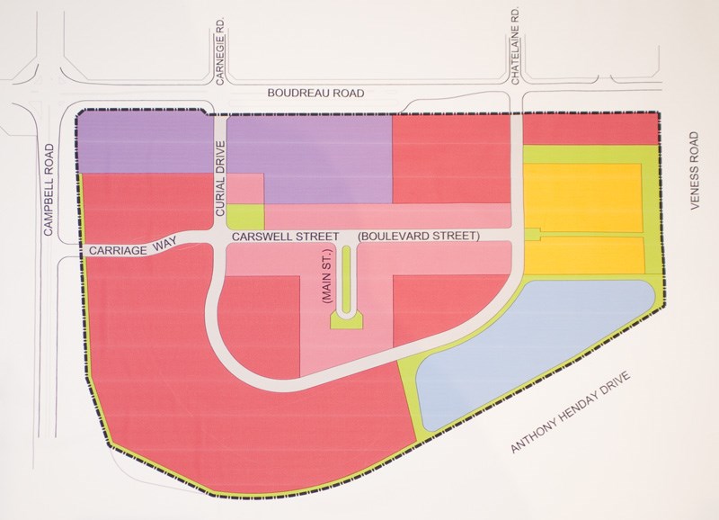 The draft area structure plan for South Campbell Park was presented by ISL Engineering to about 50 people Wednesday night at the Apex Casino in St. Albert. The plan