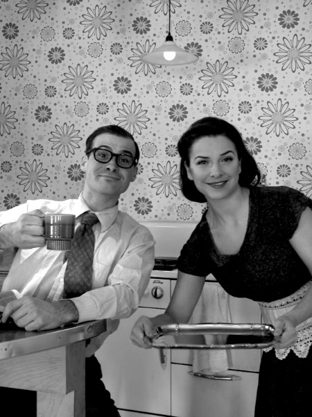 Sarah Sharkey and Jon Lachlan Stewart star in Surreal SoReal Theatre&#8217;s Dog: A 1950&#8217;s Homelife Nightmare.