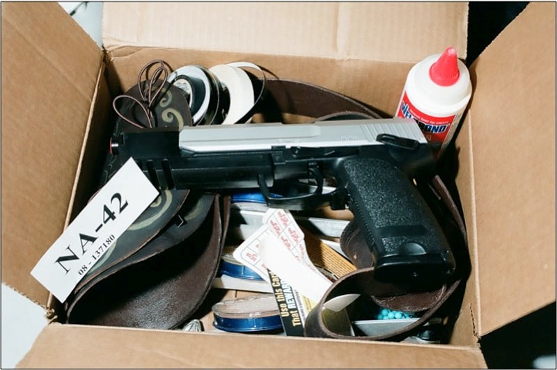 A photo of this air pistol was one of several pictures of objects offered as evidence in Mark Twitchell&#8217;s murder trial.