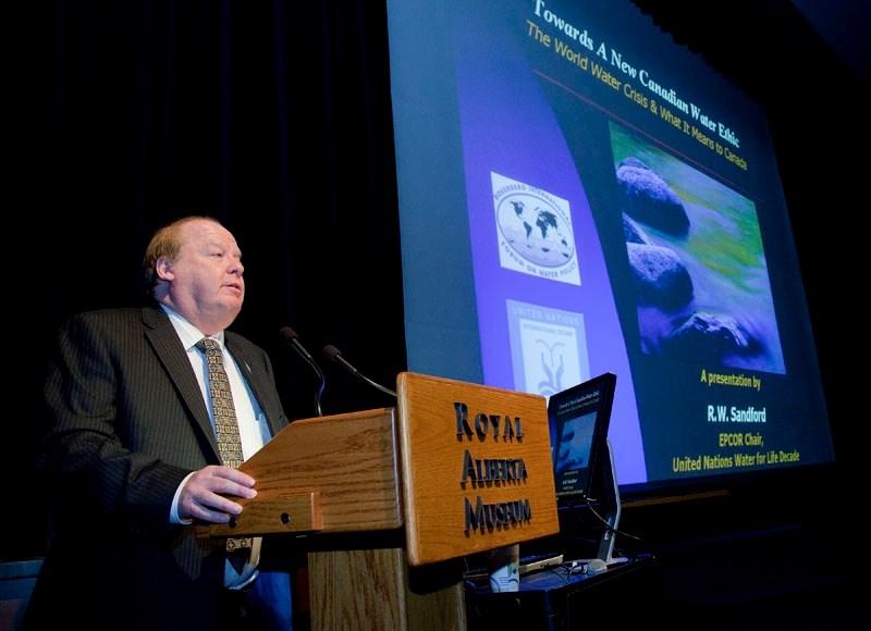 Renowned water expert Bob Sandford spoke to an audience at the Royal Alberta Museum on Thursday night. Sandford&#8217;s talk