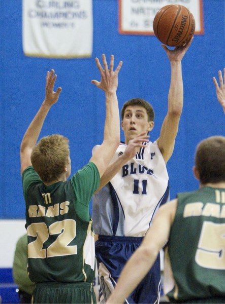 Tyler Wise shot the lights out for the Paul Kane Blues in Thursday&#8217;s opening game at the 4A provincial men&#8217;s basketball championship. The Grade 11 forward pumped