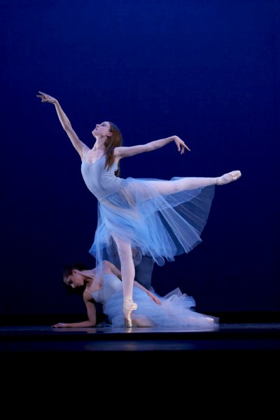 Artists Galien Johnston and Sandrine Cassini perform a scene in Serenade