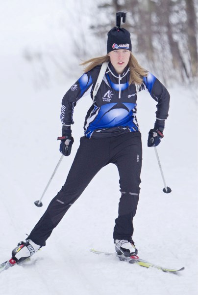 Jessica Paterson of St. Albert was a medal winner at the Canadian Biathlon Championships last month in Charlo