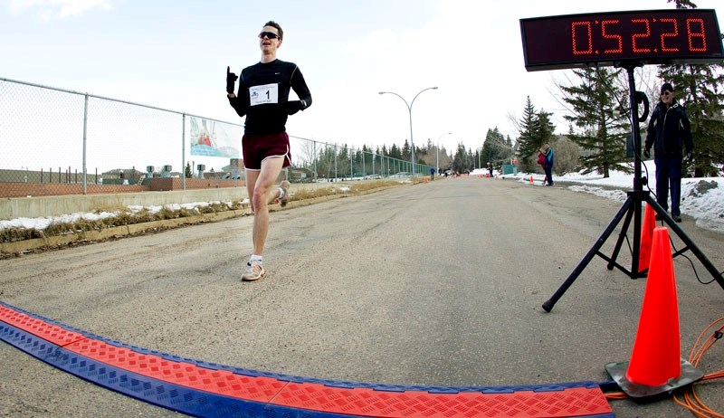 Travis McKay of Edmonton defended his King of the Road crown Sunday morning at the 26th annual St. Albert 10-Mile Road Race. His official time was 52 minutes and 29 seconds.