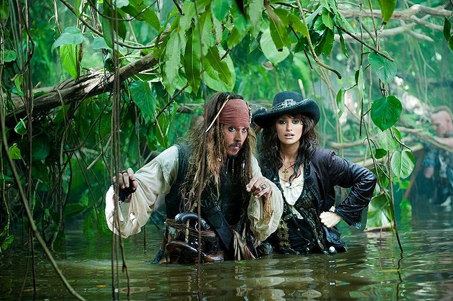 Johnny Depp is back as the bumbling Capt. Jack Sparrow in the Pirates of the Caribbean: On Stranger Tides.