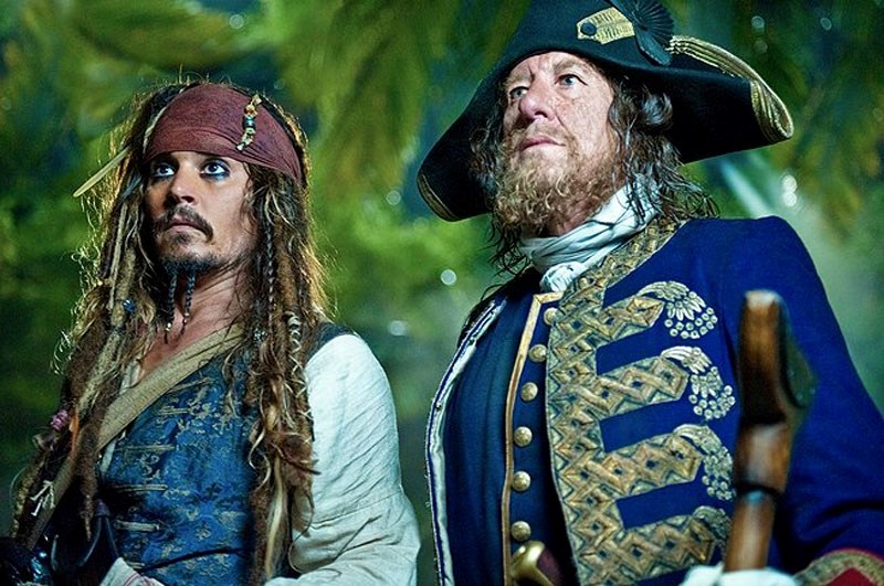 Johnny Depp is back as the bumbling Capt. Jack Sparrow in the Pirates of the Caribbean: On Stranger Tides.