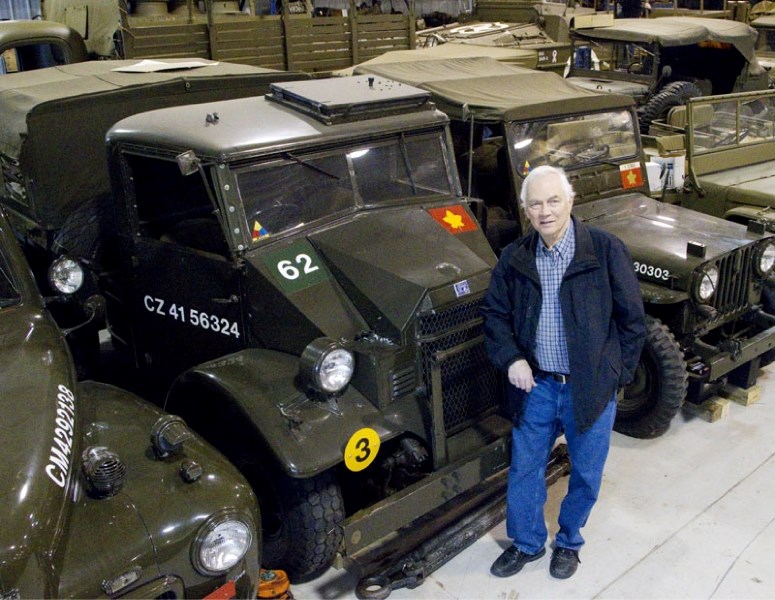 Reg Hodgson and his brother Ron (not pictured) want to build a museum featuring all of the military vehicles they have restored over the years
