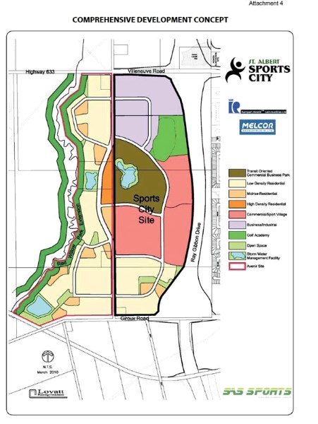 The proposed Avenir development concept involves three landowners and a mix of residential