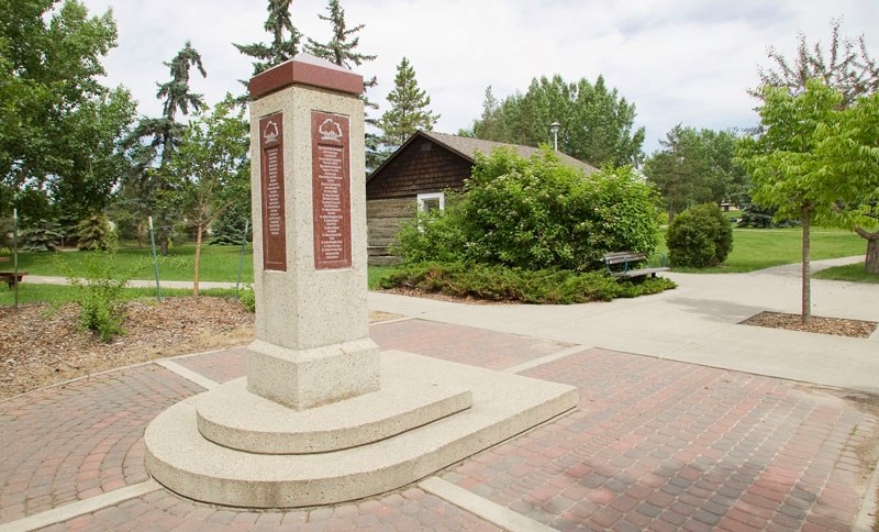 City officials unveiled new names on this obelisk near the BLESS Summer Nature Centre in a small ceremony Saturday. The names honour about 42 people and groups who