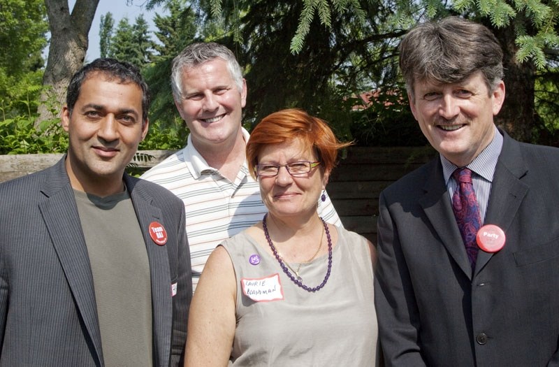 Alberta Liberal Party leadership hopefuls (L-R) Dr. Raj Sherman