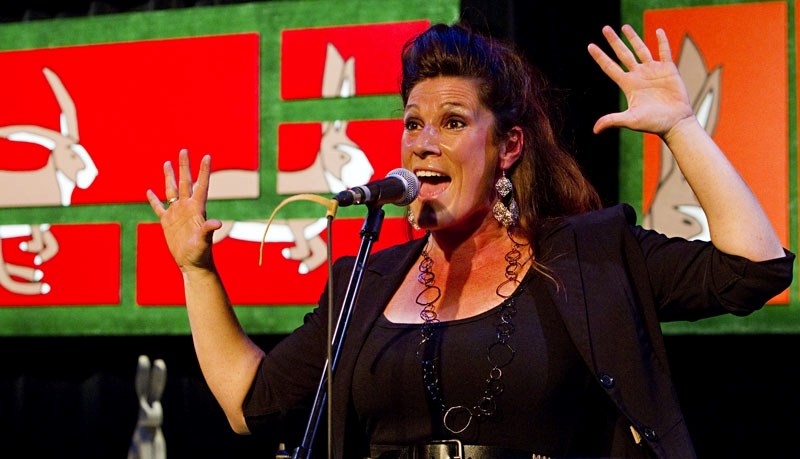 Edmonton singer/songwriter and actor Bridget Ryan performs in the Hare Band Cabaret at the Catalyst Theatre in Edmonton. Ryan has once again teamed up with artist Jason