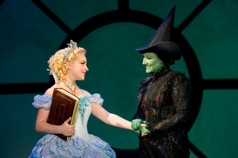 Natalie Daradich (Glinda the Good) and Anne Brummel (Wicked Witch of the West) star in Wicked