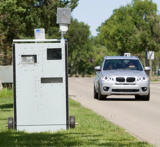 The City of St. Albert has deployed a remote photo radar unit that will photograph speeders in locations that vehicle-mounted units cannot easily access.
