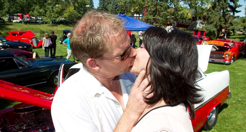 Saturday&#8217;s Rock&#8217;n August event had an extra special moment for onlookers as Lorena and Phil Heindel tied the knot at the annual event. The two car enthusiasts