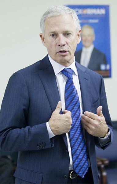 Provincial Progressive Conservative leadership hopeful Rick Orman spoke with a small group of locals at the St. Albert Senior Citizens&#8217; Club on Wednesday evening as he