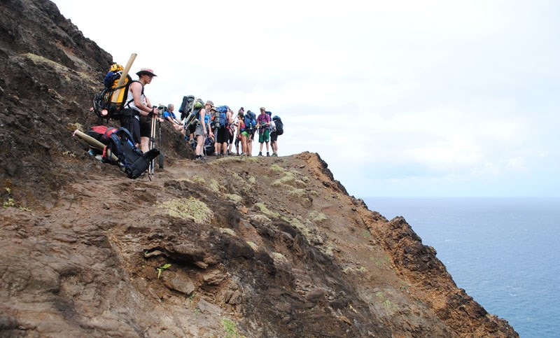 Sixteen students from Bellerose Composite High School took on the rough terrain of the Kalalau Trail on the Hawaiian island of Kauai in July as part of their requirements for 