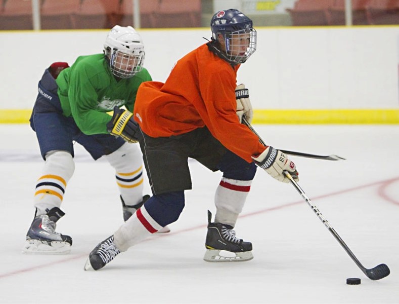 The St. Albert Steel opened their training camp Monday at Performance Arena with two ice sessions