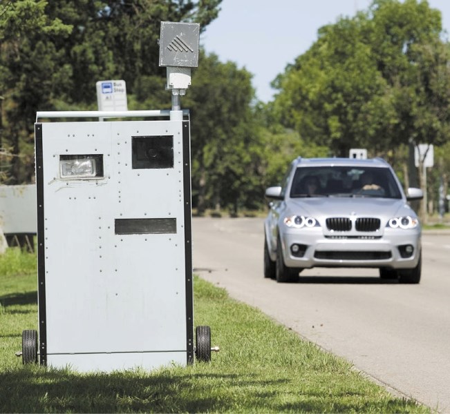 St. Albert&#8217;s remote photo radar unit operates along Sir Winston Churchill Avenue. Provincial minister Thomas Lukaszuk says he&#8217;s concerned about how Alberta