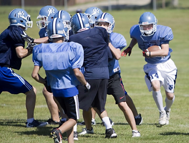 The Paul Kane Blues kicked off their training camp this week at Lorne Akins field with about 60 junior and senior players in the fold. The seniors make their season debut in