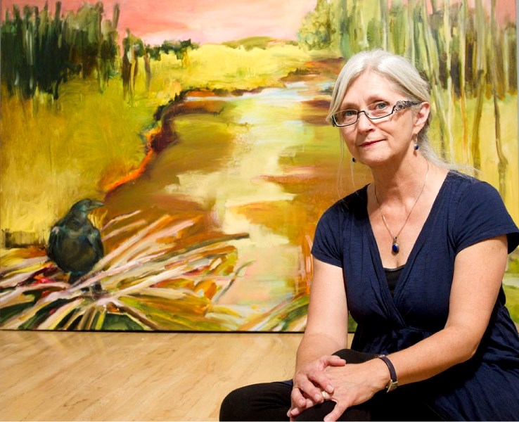 St. Albert artist Brenda Kim Christiansen has some of her oil paintings