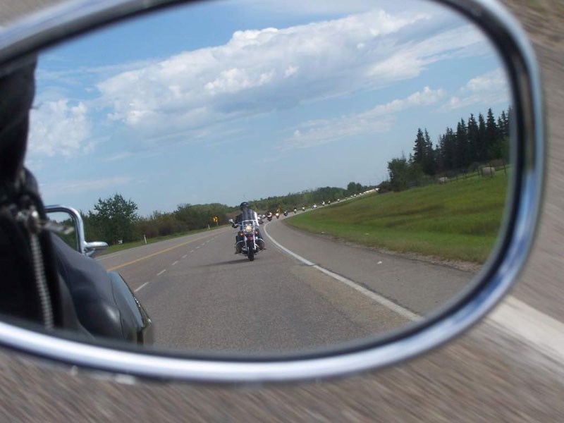 Nearly 100 motorcyclists made the trek from CFB Edmonton to 4 Wing Cold Lake