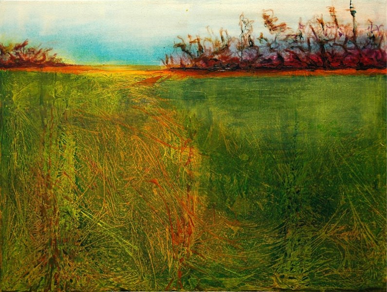Pat Wagensveld&#8217;s Where the Willows Grow is just one of her paintings being presented in The September Show at the Daffodil Gallery (10412 124 St.