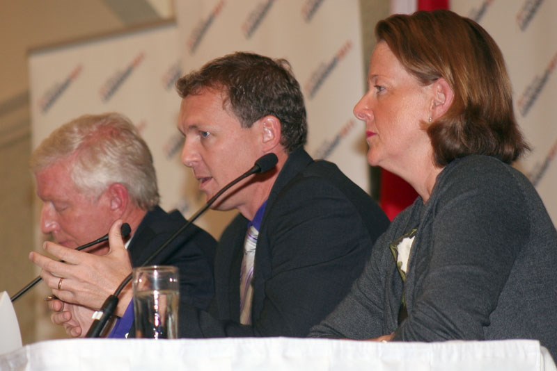 Progressive Conservative party leadership candidates (L-R) Ted Morton