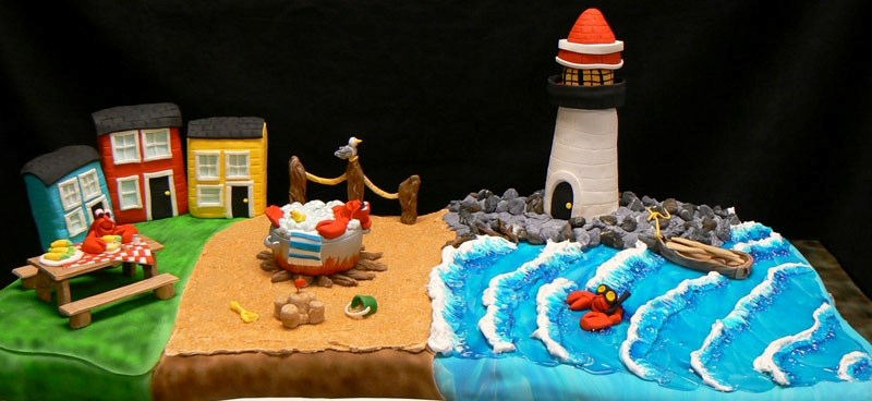 Jennifer Gray of St. Albert&#8217;s Over the Top Cakes took first prize in a Canadian Living magazine contest for her lobster-themed cake