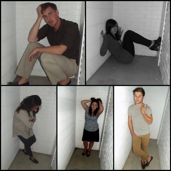 Far From Crazy is a series of short plays on mental illness. It runs at Edmonton&#8217;s Living Room Playhouse/Azimuth Theatre from Oct. 5 to Oct. 16. The actors are (top row