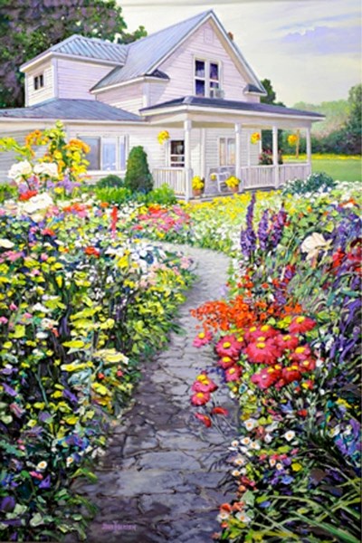 Cottage Pathway by B.C. artist John H. Burrow is now on display at Art Beat Gallery.