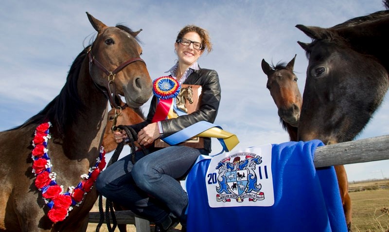 Nathalie Langstaedtler and her prize horse