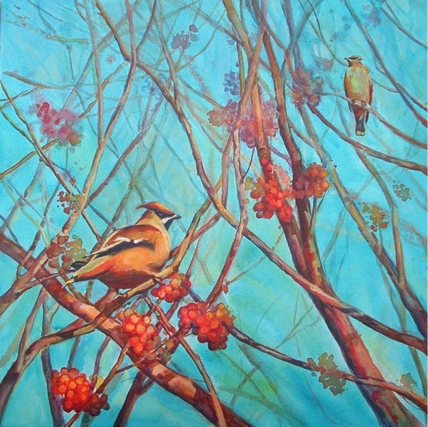 Bohemian Love Triangle by Diane Way is on display at her show Trees a Crowd at the VASA Gallery on Perron Street.