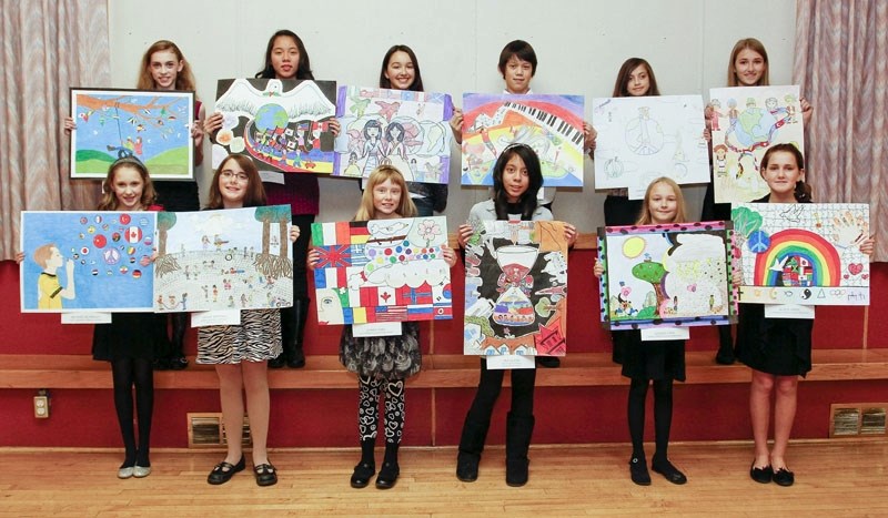 The winners of the St. Albert Lions Club&#8217;s International Peace Poster competition are: (Top row