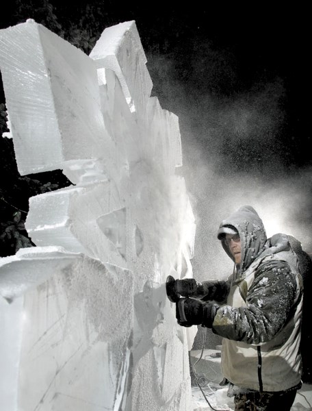 A snowflake ice sculpture will once again be part of the Snowflake Festival