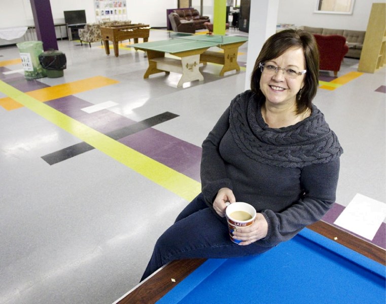 Brenda O&#8217;Neill in the newly renovated St. Albert Youth Community Centre.