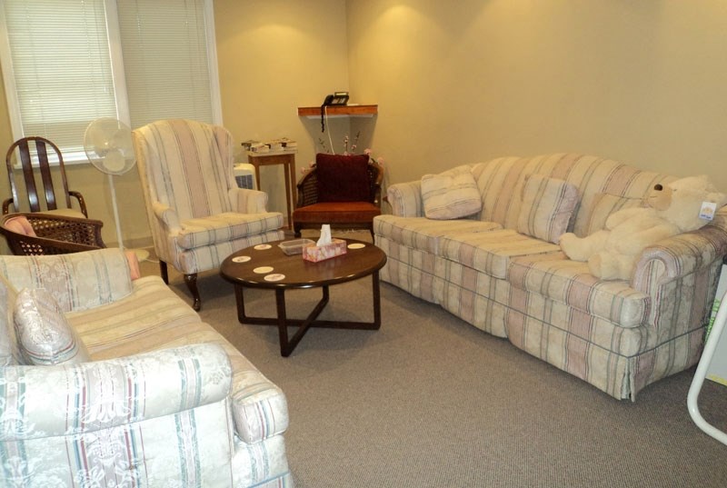 The La Salle workshop room where staff and clients gather together and learn about the prevention of family violence. The workshops cover topics such as communication