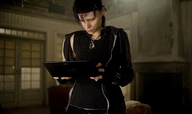 Rooney Mara plays the girl with the dragon tattoo. The movie is a darkly riveting mystery.