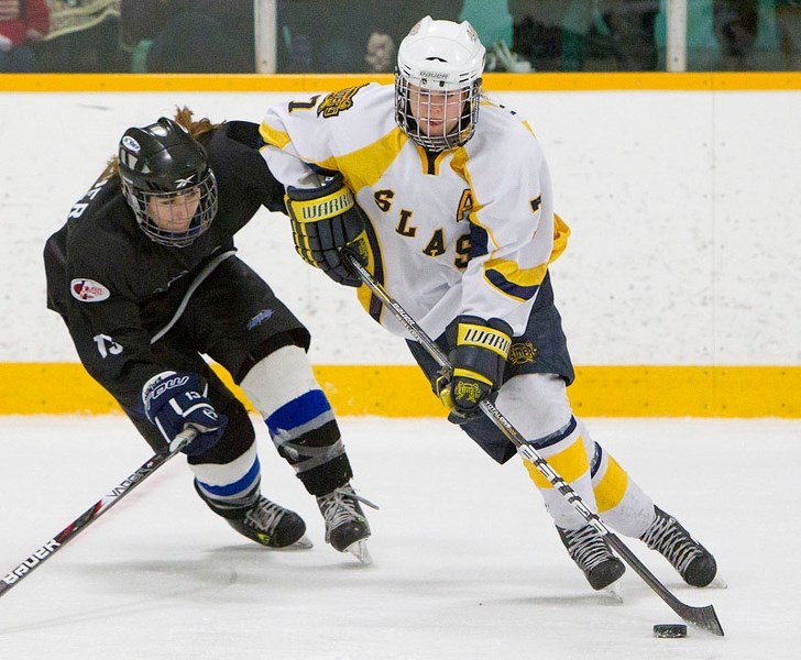 SCORING THREAT &#8211; St. Albert Slash assistant captain Deanna Morin is the third leading scorer in the Alberta Major Midget Female Hockey league with 38 points in 22