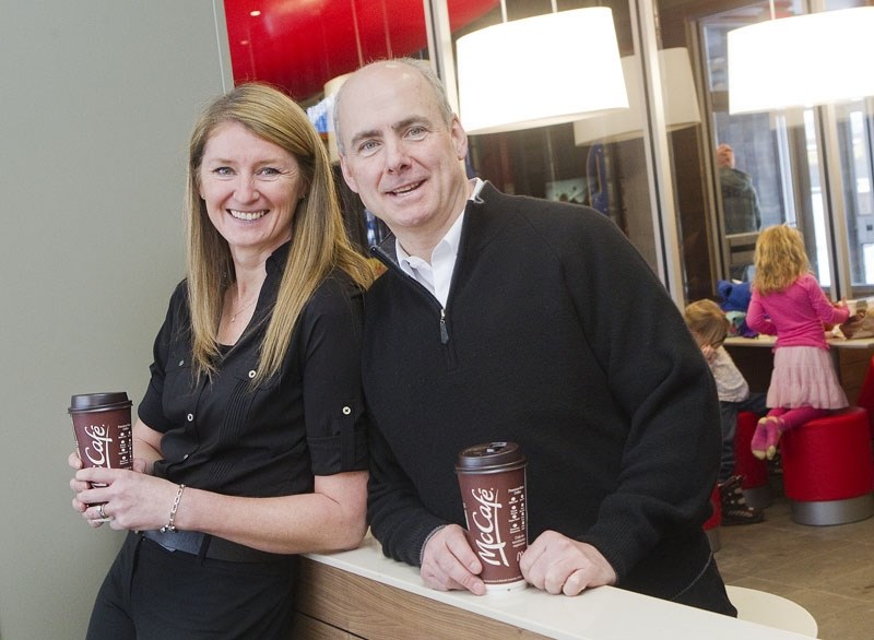 BACK IN ACTION – Owners Karen and Rob Chiasson are inviting customers to check out their renovated and re-opened McDonald&#8217;s franchise at 369 St. Albert Trail. The