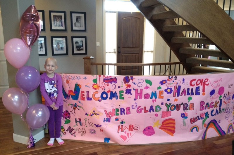 HAPPY GIRL – Six-year-old Halle Popowich is back home in St. Albert after nearly three months in Calgary recovering from a bone marrow transplant.